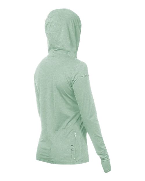 Women's Breeze Tech Hooded Long Sleeve T-Shirt | USA Decoration