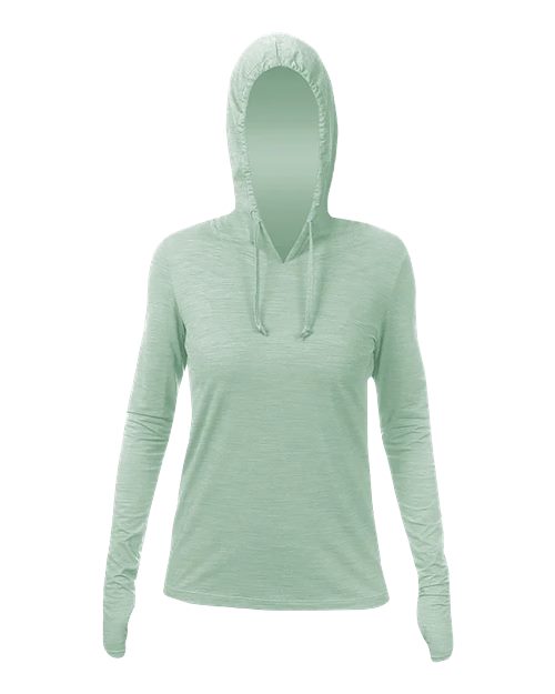 Women's Breeze Tech Hooded Long Sleeve T-Shirt | USA Decoration