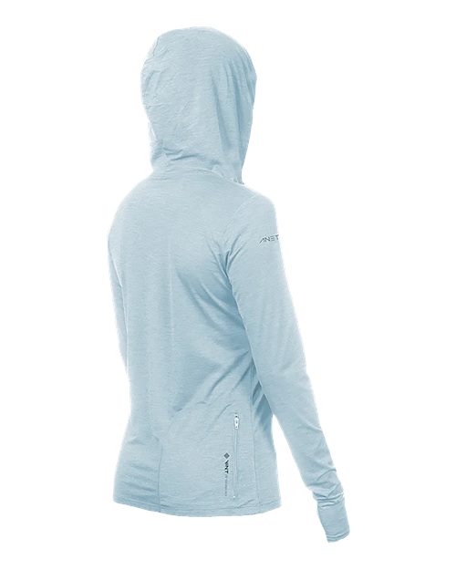 Women's Breeze Tech Hooded Long Sleeve T-Shirt | USA Decoration