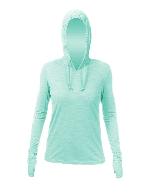 Women's Breeze Tech Hooded Long Sleeve T-Shirt | USA Decoration