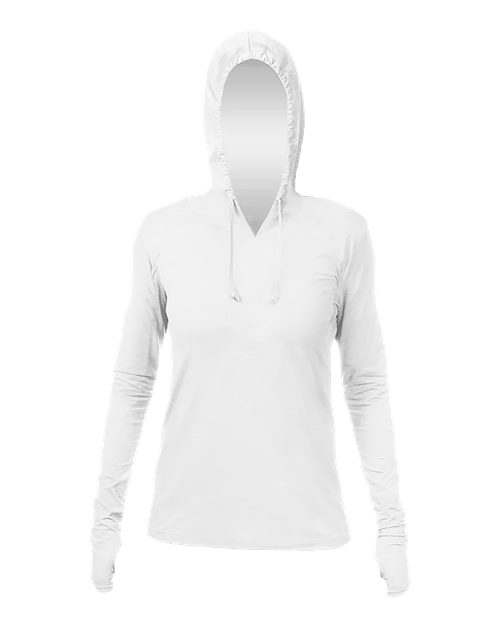 Women's Breeze Tech Hooded Long Sleeve T-Shirt | USA Decoration