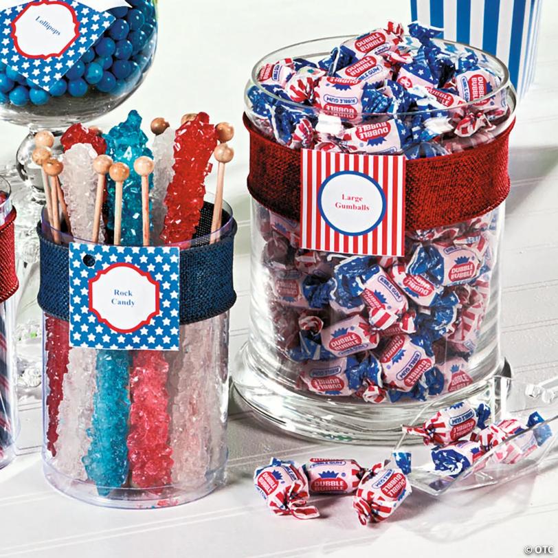 11.5 oz. Dubble Bubble Patriotic American Flag Gum - 52 Pc.