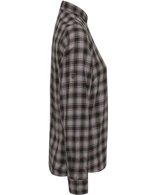 Women's Mulligan Check Long Sleeve Cotton Dress Shirt | USA Decoration