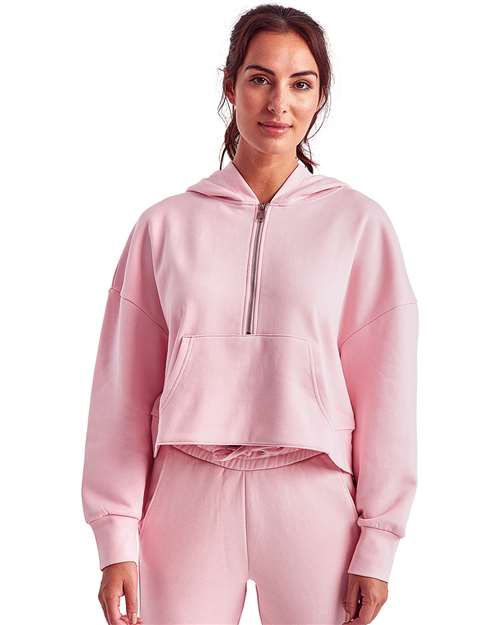 Women's Alice Half-Zip Hooded Sweatshirt | USA Decoration