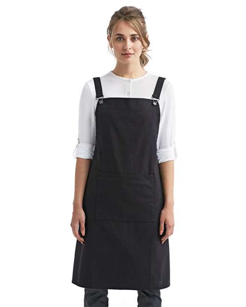 Cross Back Barista Apron with Pocket | USA Decoration