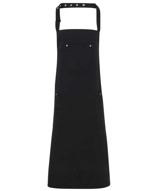 Cotton Chino Bib Apron with Pocket | USA Decoration