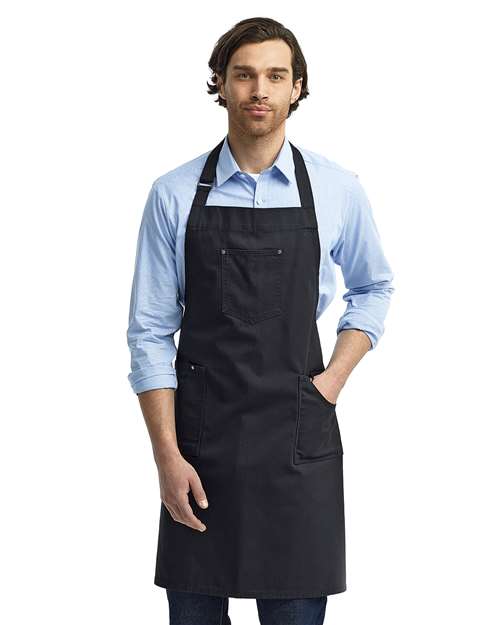 Cotton Chino Bib Apron with Pocket | USA Decoration