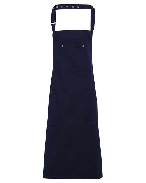 Cotton Chino Bib Apron with Pocket | USA Decoration