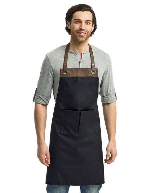 Espresso Bib Apron with Pocket | USA Decoration