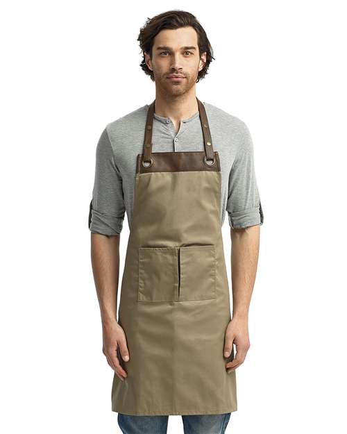 Espresso Bib Apron with Pocket | USA Decoration