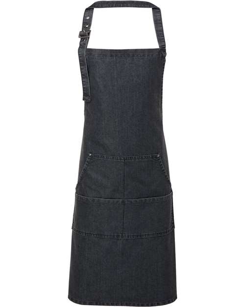 Jeans Stitch Denim Bib Apron with Pockets | USA Decoration