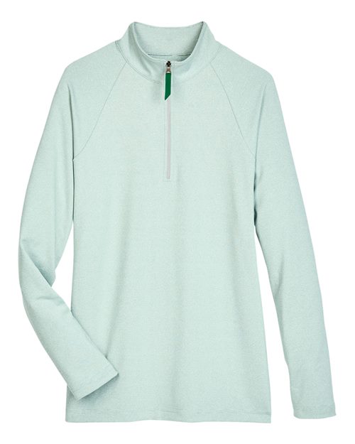 Women's CrownLux Performance® Clubhouse Micro-Stripe Quarter-Zip Pullover | USA Decoration