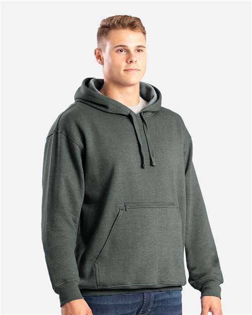 Heritage Zippered Pocket Hooded Pullover Sweatshirt | USA Decoration