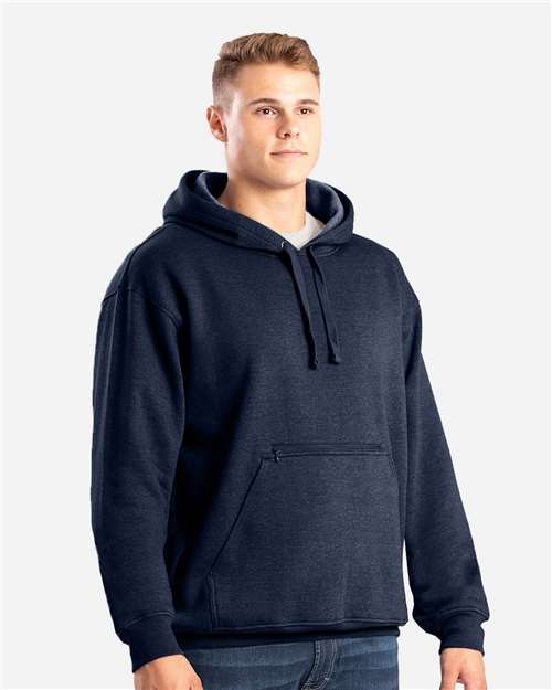 Heritage Zippered Pocket Hooded Pullover Sweatshirt | USA Decoration