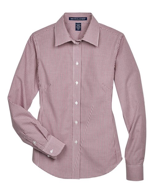 Women's Crown Collection® Gingham Check Woven Dress Shirt | USA Decoration