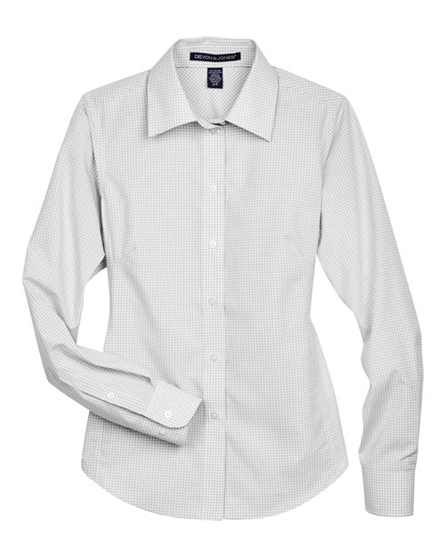 Women's Crown Collection® Gingham Check Woven Dress Shirt | USA Decoration