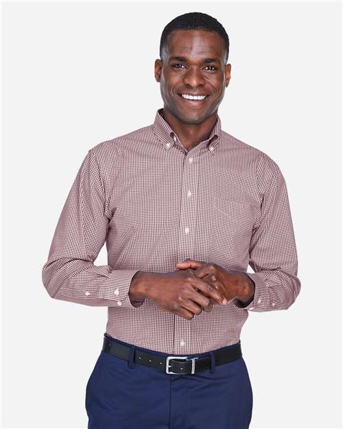 Crown Collection® Gingham Check Woven Dress Shirt | USA Decoration