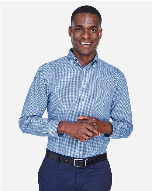 Crown Collection® Gingham Check Woven Dress Shirt | USA Decoration