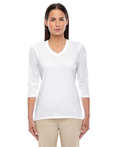 Women's Perfect Fit™ Bracelet-Length V-Neck Top | USA Decoration
