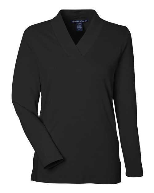 Women's Raleigh Shawl Collar Knit Top | USA Decoration