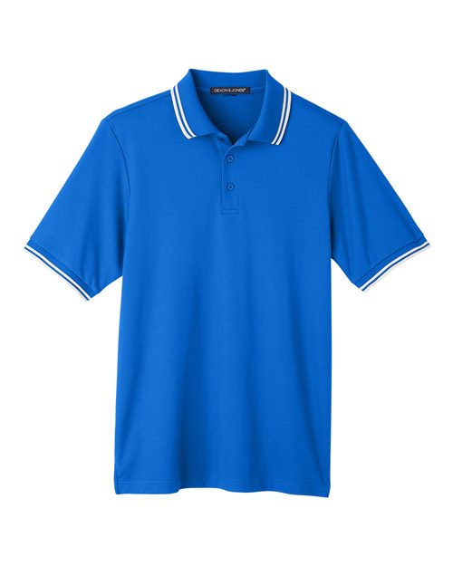CrownLux Performance® Plaited Tipped Polo | USA Decoration