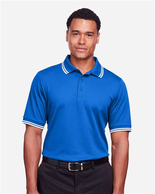 CrownLux Performance® Plaited Tipped Polo | USA Decoration
