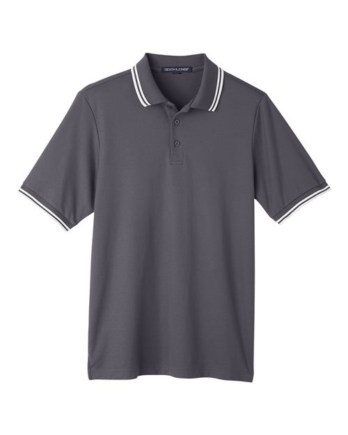 CrownLux Performance® Plaited Tipped Polo | USA Decoration