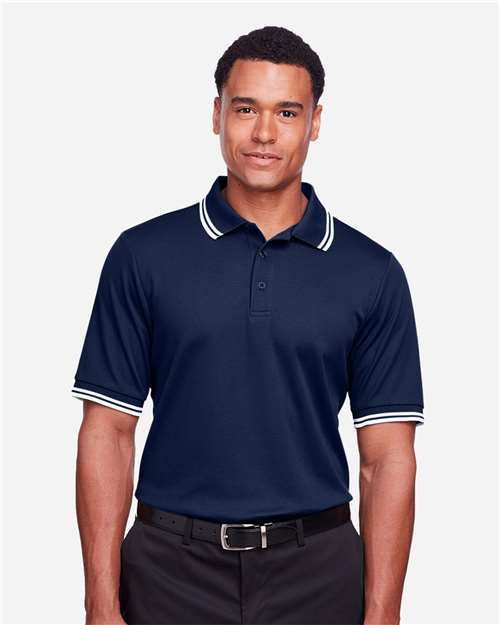 CrownLux Performance® Plaited Tipped Polo | USA Decoration
