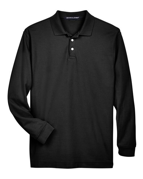 Pima Piqué Long Sleeve Polo | USA Decoration