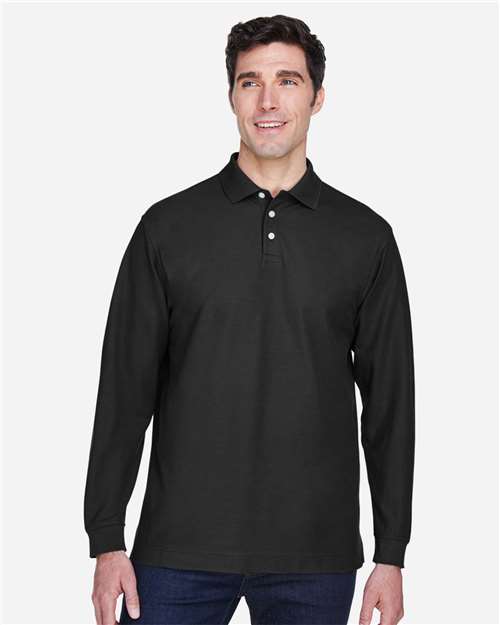 Pima Piqué Long Sleeve Polo | USA Decoration