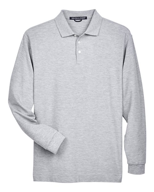 Pima Piqué Long Sleeve Polo | USA Decoration
