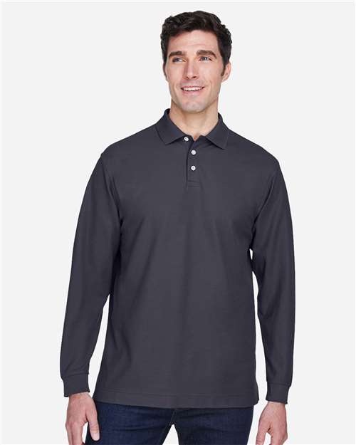 Pima Piqué Long Sleeve Polo | USA Decoration