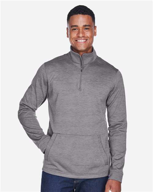 Newbury Mélange Fleece Quarter-Zip Pullover | USA Decoration