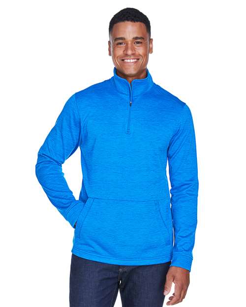 Newbury Mélange Fleece Quarter-Zip Pullover | USA Decoration