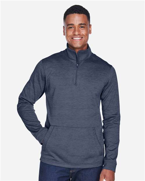 Newbury Mélange Fleece Quarter-Zip Pullover | USA Decoration