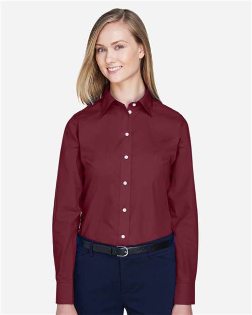 Women's Crown Collection® Broadcloth Woven Dress Shirt | USA Decoration