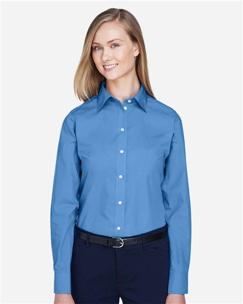 Women's Crown Collection® Broadcloth Woven Dress Shirt | USA Decoration