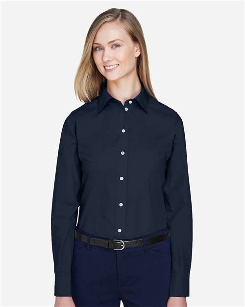 Women's Crown Collection® Broadcloth Woven Dress Shirt | USA Decoration