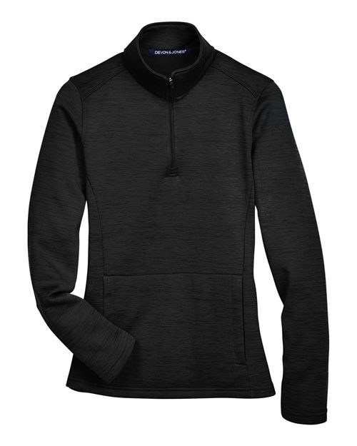 Women's Newbury Mélange Fleece Quarter-Zip Pullover | USA Decoration