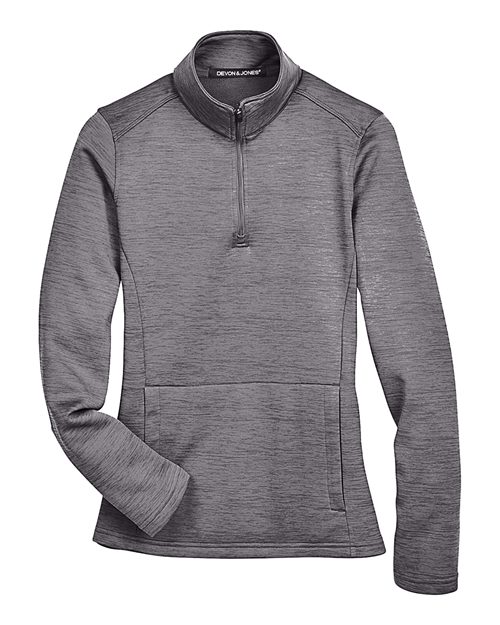 Women's Newbury Mélange Fleece Quarter-Zip Pullover | USA Decoration