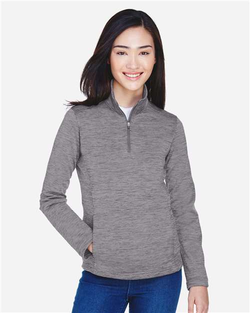 Women's Newbury Mélange Fleece Quarter-Zip Pullover | USA Decoration