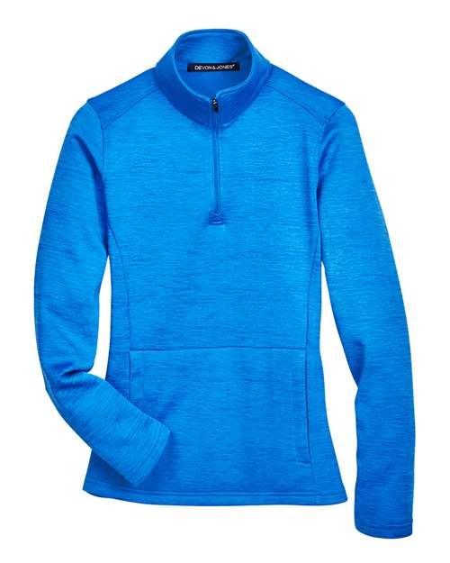 Women's Newbury Mélange Fleece Quarter-Zip Pullover | USA Decoration