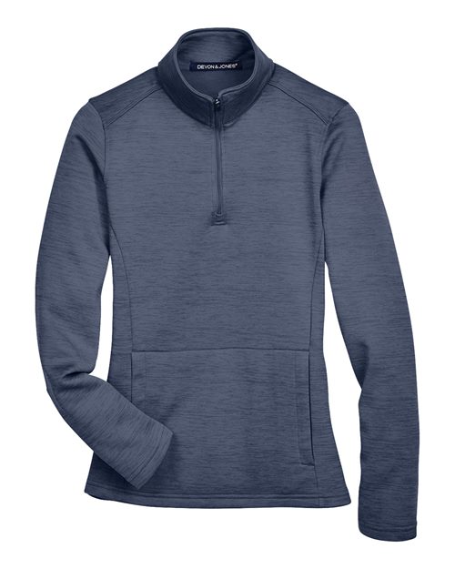 Women's Newbury Mélange Fleece Quarter-Zip Pullover | USA Decoration