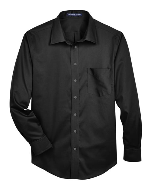 Crown Collection® Tall Solid Stretch Twill Woven Dress Shirt | USA Decoration