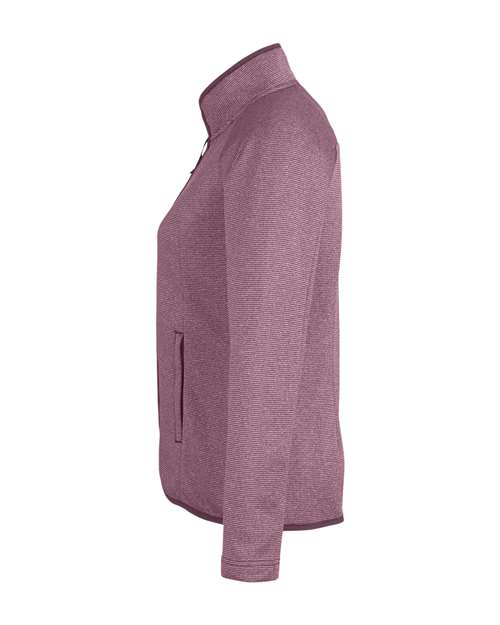 Women's Venture Heathered Stripe Full-Zip | USA Decoration