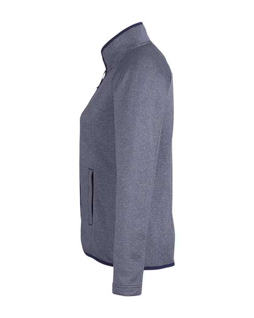 Women's Venture Heathered Stripe Full-Zip | USA Decoration