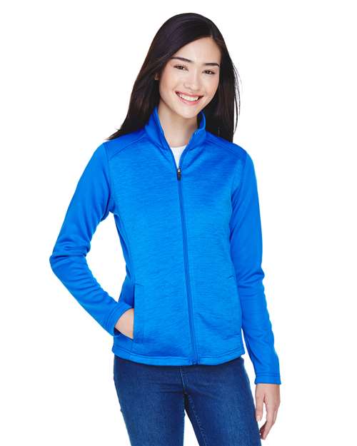 Women's Newbury Colorblock Mélange Fleece Full-Zip Jacket | USA Decoration