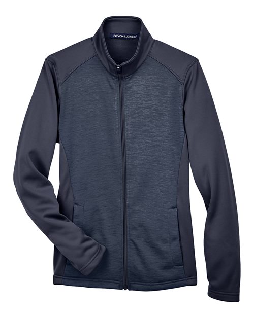 Women's Newbury Colorblock Mélange Fleece Full-Zip Jacket | USA Decoration