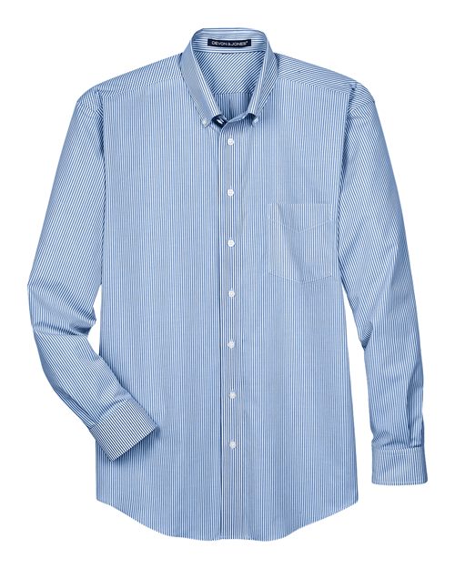 Crown Collection® Banker Stripe Woven Dress Shirt | USA Decoration