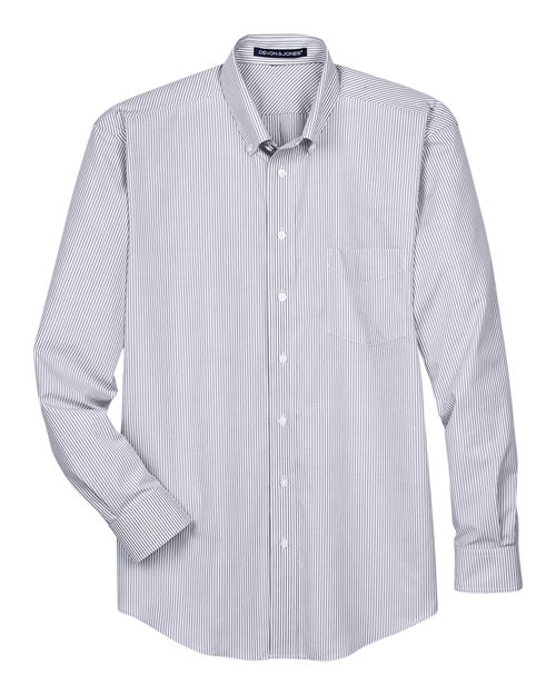 Crown Collection® Banker Stripe Woven Dress Shirt | USA Decoration